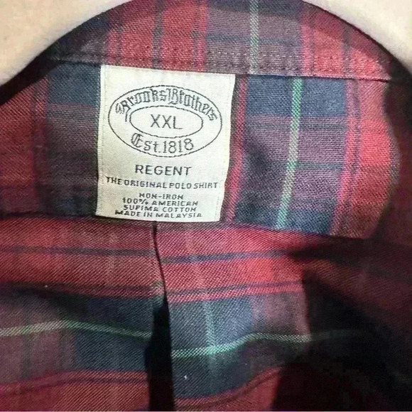 Brooks Brothers Shirt Supima Cotton Mens XXL Original Polo Plaid Multicolor - Picture 3 of 9